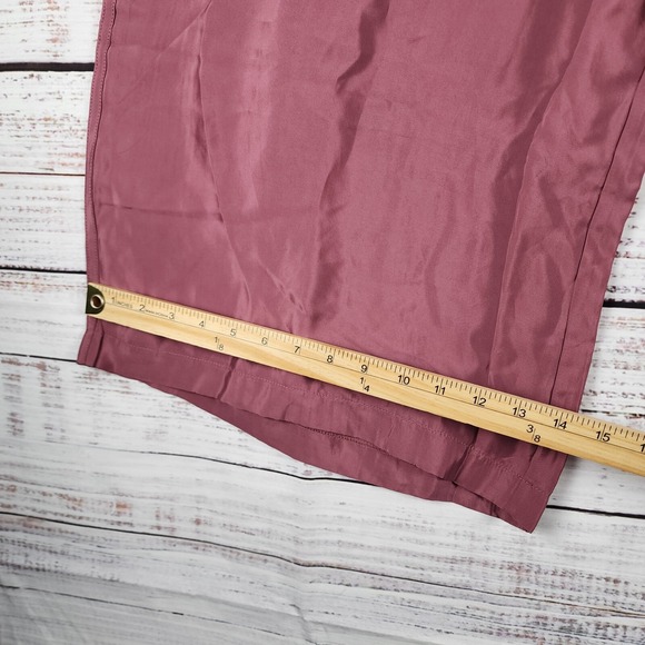 NWT Athleta Calm Cool Pants Womens Large Wide Leg Cupro Mauve Relaxed Fit - Picture 12 of 12